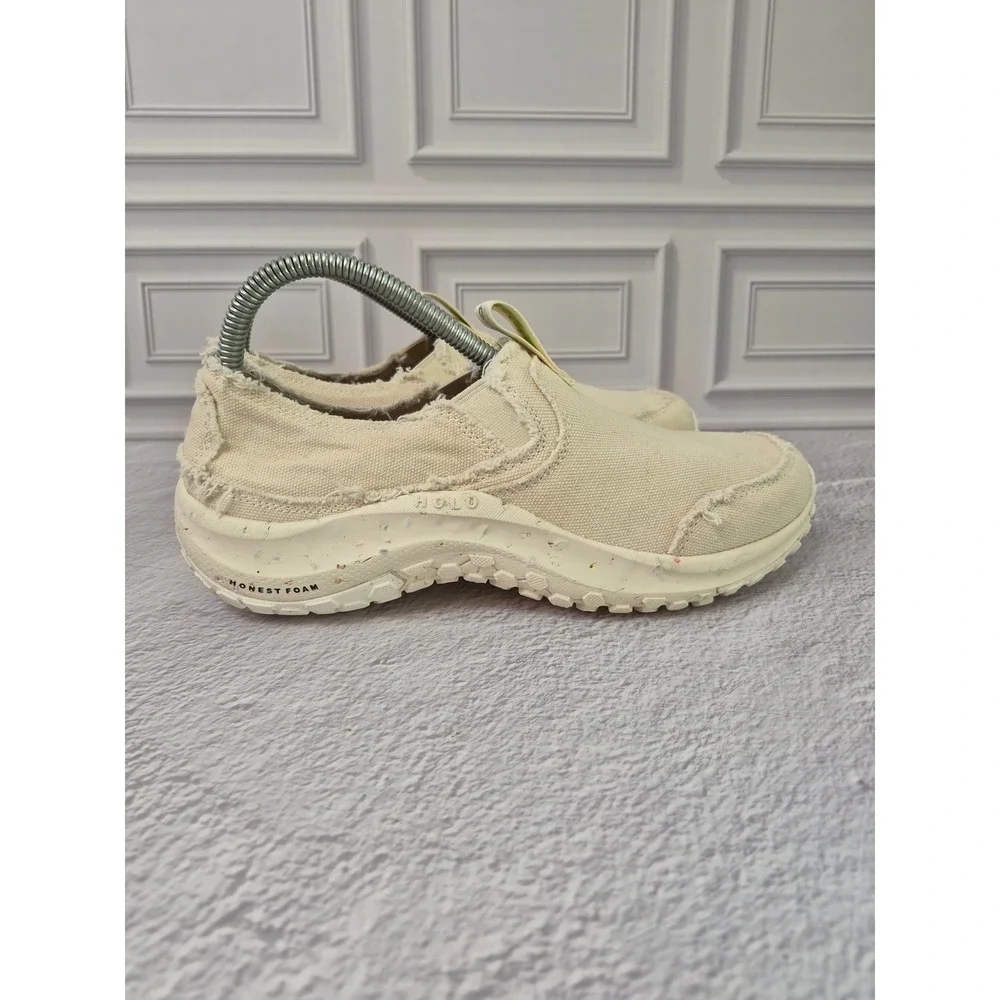 HOLO Eco Footwear Athena Moc Womens Size 8 Canvas Lightweight Slip On Shoes